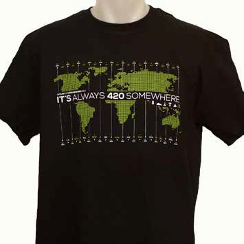 CAMISETA 420 - DOBLE IMPRESION - ITS ALWAYS 420 - XL (NEGRA) - - CAMISETAS 420 - PARAFERNALIA