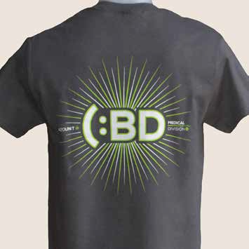 CAMISETA 420 - DOBLE IMPRESION - CBD:MEDICAL DIVISION - L (GRIS) - - CAMISETAS 420 - PARAFERNALIA