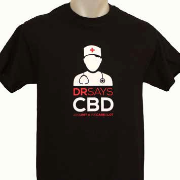 CAMISETA 420 - DOBLE IMPRESION - CBD:DR SAYS - M (NEGRA) - - CAMISETAS 420 - PARAFERNALIA